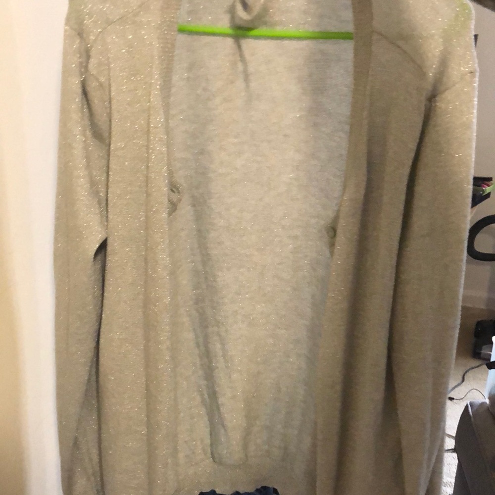 NWOT Basic Essentials Sparkling Cardigan off welc.